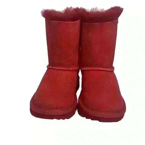 New UGG Toddler size 6 Samba Red Bailey Bow II boots - Picture 6 of 9